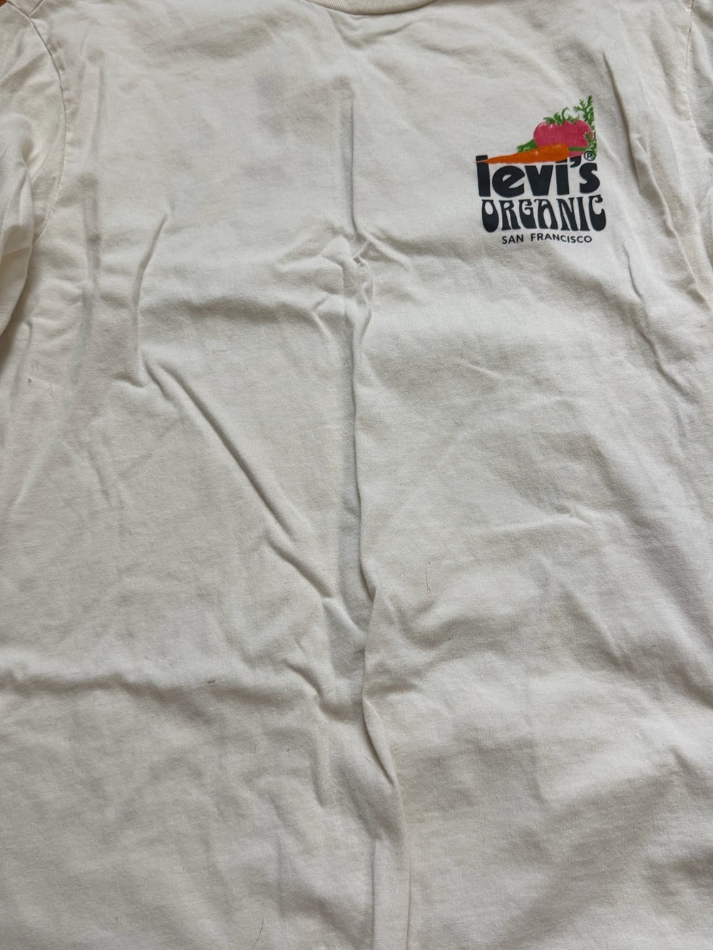 Levi's Organic Tan Top with Produce Graphic
